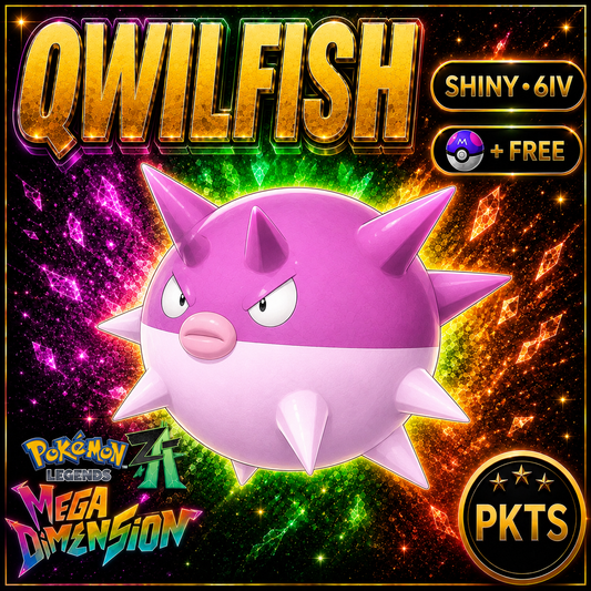 Shiny Qwilfish — Pokémon Legends Z-A Mega Dimension — PKTS product image