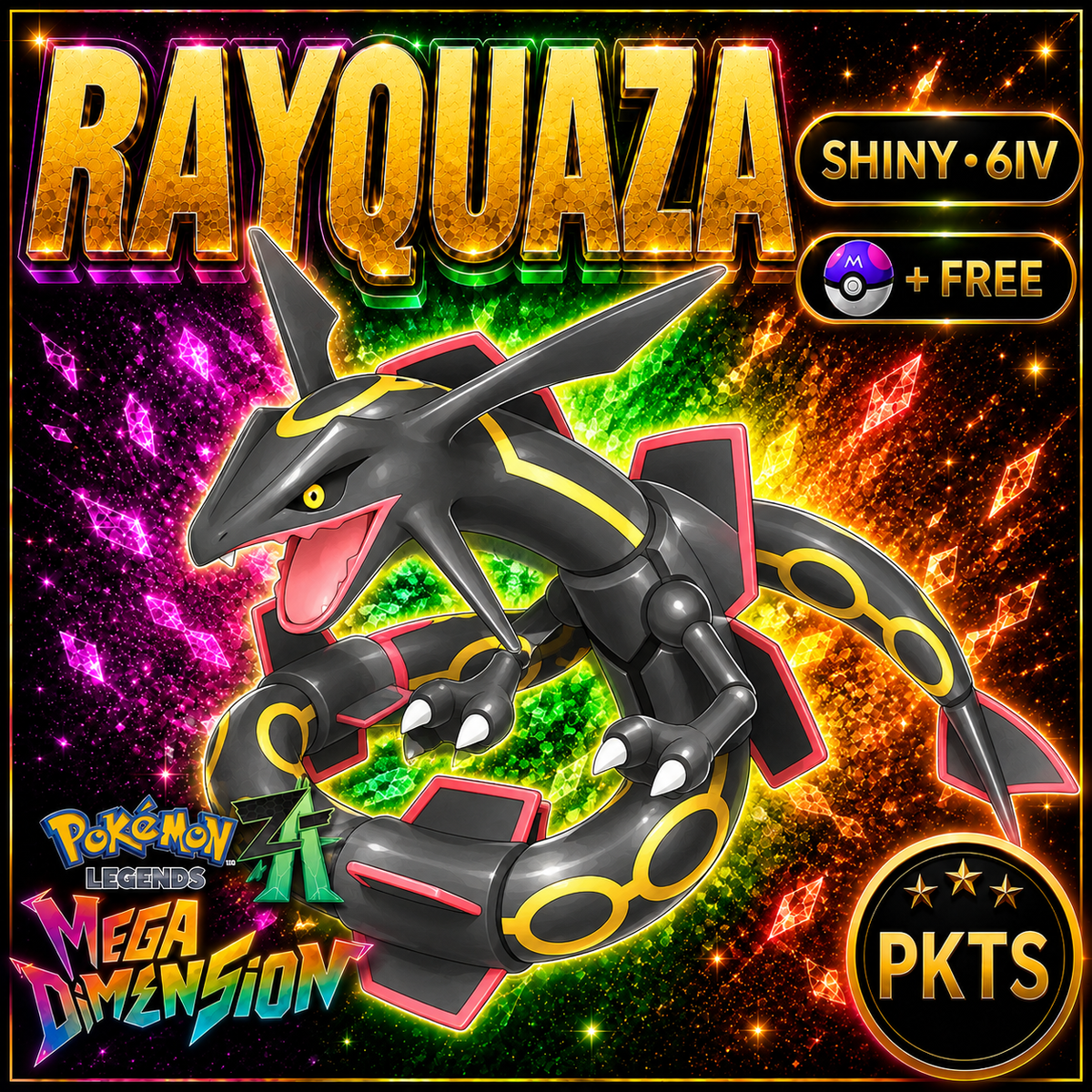 Shiny Rayquaza — Pokémon Legends Z-A Mega Dimension — PKTS product image