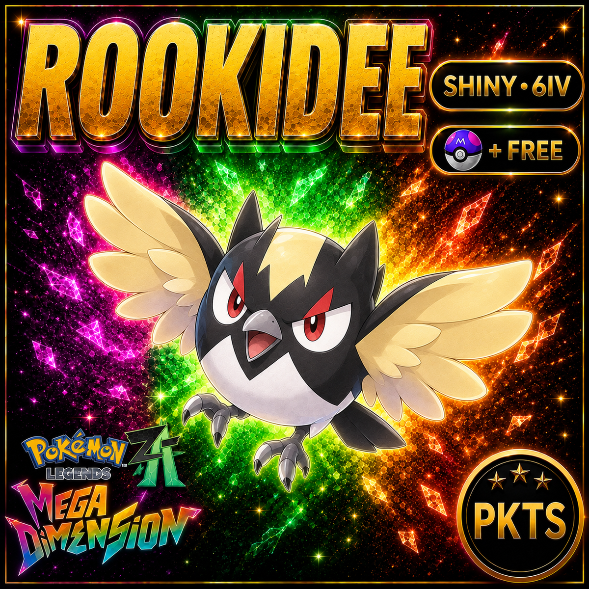 Shiny Rookidee — Pokémon Legends Z-A Mega Dimension — PKTS product image