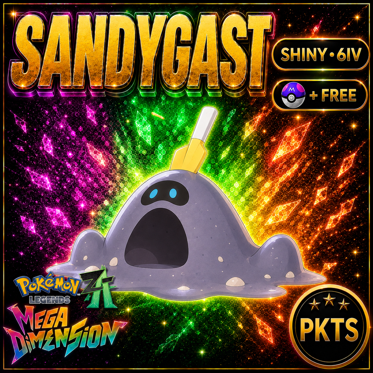 Shiny Sandygast — Pokémon Legends Z-A Mega Dimension — PKTS product image