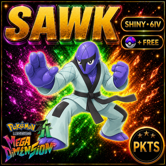 Shiny Sawk — Pokémon Legends Z-A Mega Dimension — PKTS product image