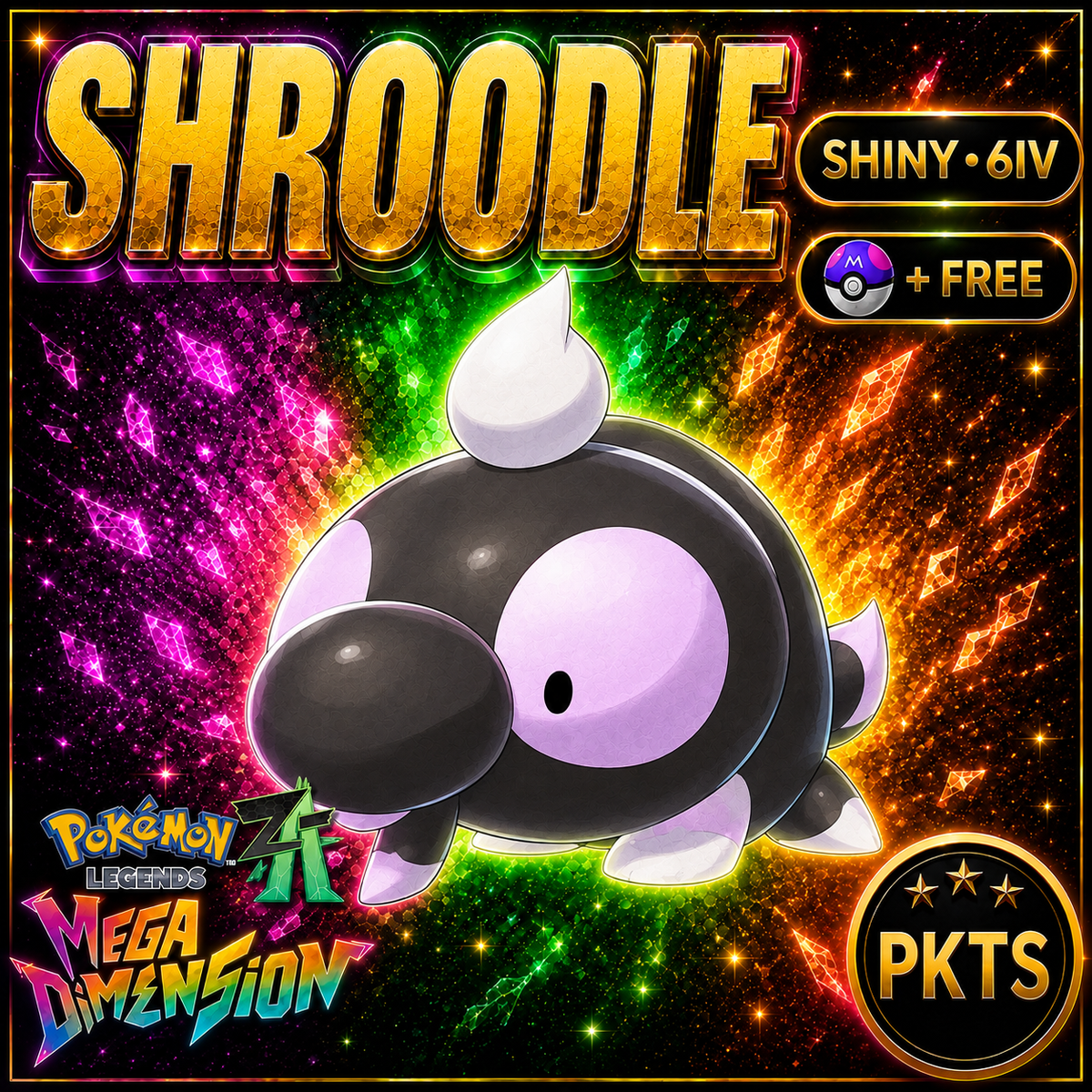 Shiny Shroodle — Pokémon Legends Z-A Mega Dimension — PKTS product image