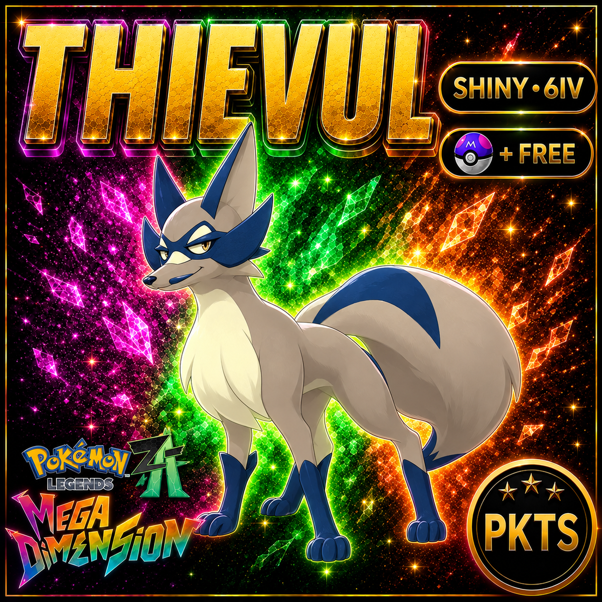 Shiny Thievul — Pokémon Legends Z-A Mega Dimension — PKTS product image