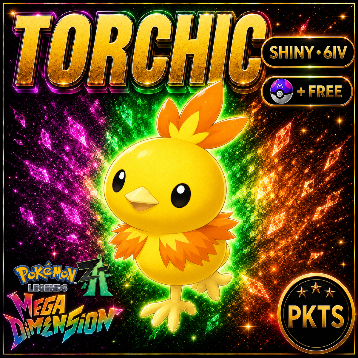 Shiny Torchic — Pokémon Legends Z-A Mega Dimension — PKTS product image
