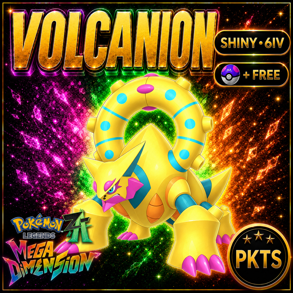 Pokemon ZA Mega Dimension DLC Shiny 6IV Volcanion Home Event 260427 6IV Competitive Battle Ready - Image 1