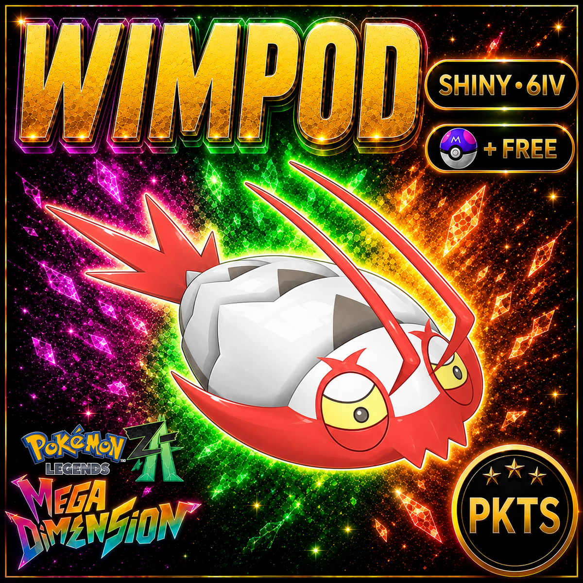 Shiny Wimpod — Pokémon Legends Z-A Mega Dimension — PKTS product image