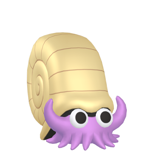 Shiny Omanyte — neutral Pokémon artwork | PKTS