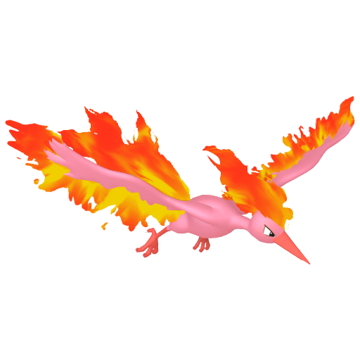 Shiny Moltres — neutral Pokémon artwork | PKTS