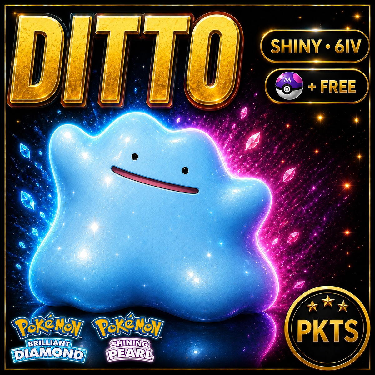 Shiny Ditto 6IV English — Pokémon Brilliant Diamond Shining Pearl — PKTS
