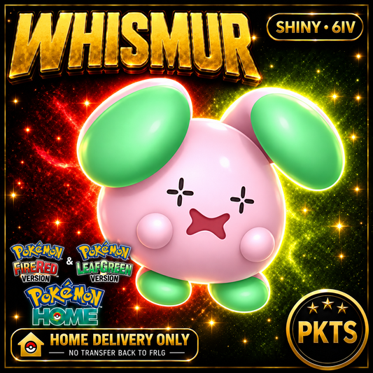 Shiny Whismur Pokémon FireRed LeafGreen HOME Delivery 6IV Competitive Battle Ready — PKTS thumbnail