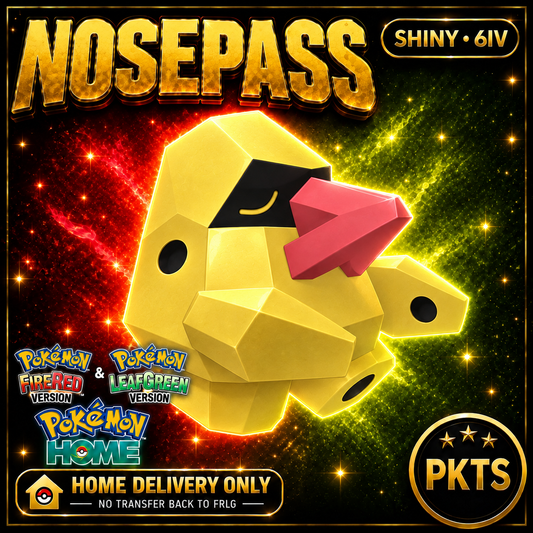 Shiny Nosepass Pokémon FireRed LeafGreen HOME Delivery 6IV Competitive Battle Ready — PKTS thumbnail