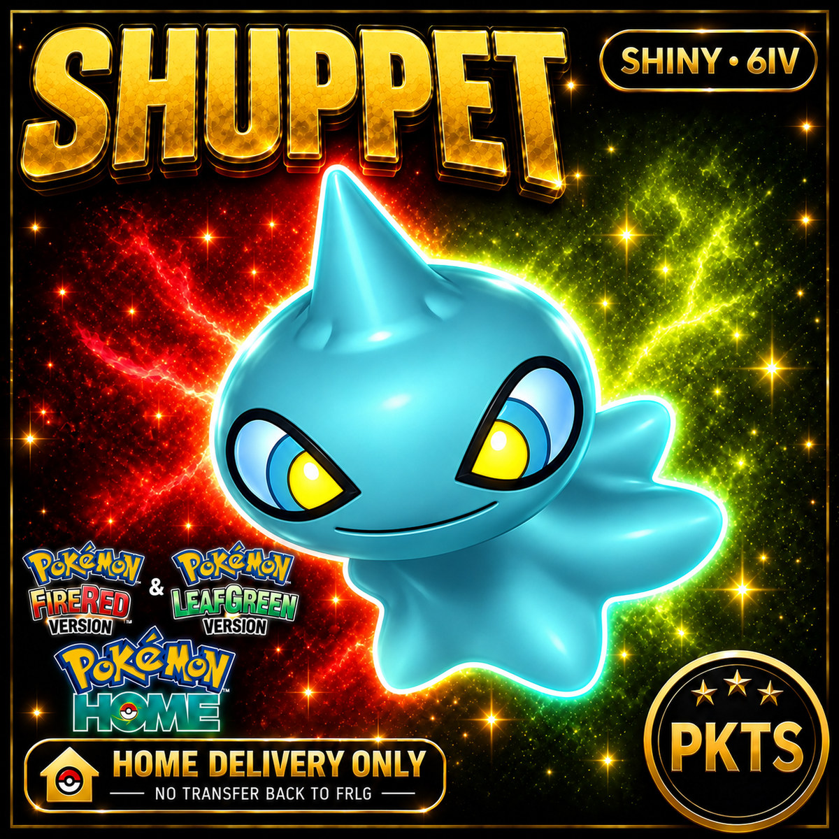 Shiny Shuppet Pokémon FireRed LeafGreen HOME Delivery 6IV Competitive Battle Ready — PKTS thumbnail