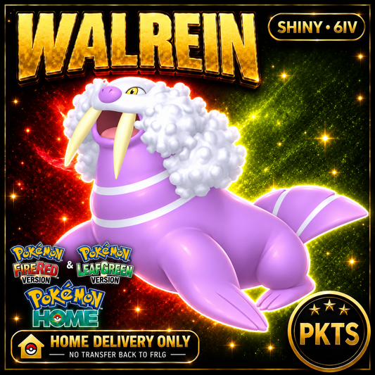 Shiny Walrein Pokémon FireRed LeafGreen HOME Delivery 6IV Competitive Battle Ready — PKTS thumbnail