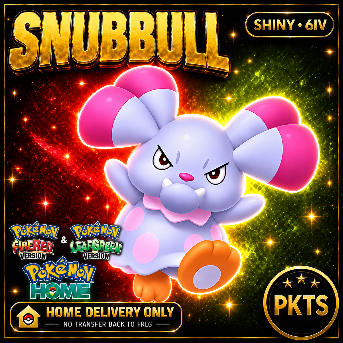 Shiny Snubbull Pokémon FireRed LeafGreen HOME Delivery 6IV Competitive Battle Ready — PKTS thumbnail