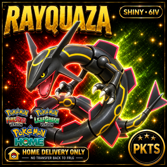Shiny Rayquaza Pokémon FireRed LeafGreen HOME Delivery 6IV Competitive Battle Ready — PKTS