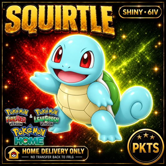 Shiny Squirtle Pokémon FireRed LeafGreen HOME Delivery 6IV Competitive Battle Ready — PKTS