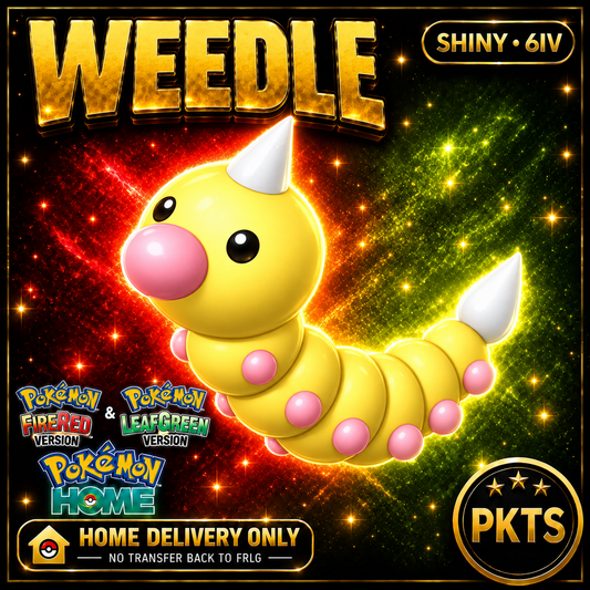 Shiny Weedle Pokémon FireRed LeafGreen HOME Delivery 6IV Competitive Battle Ready — PKTS