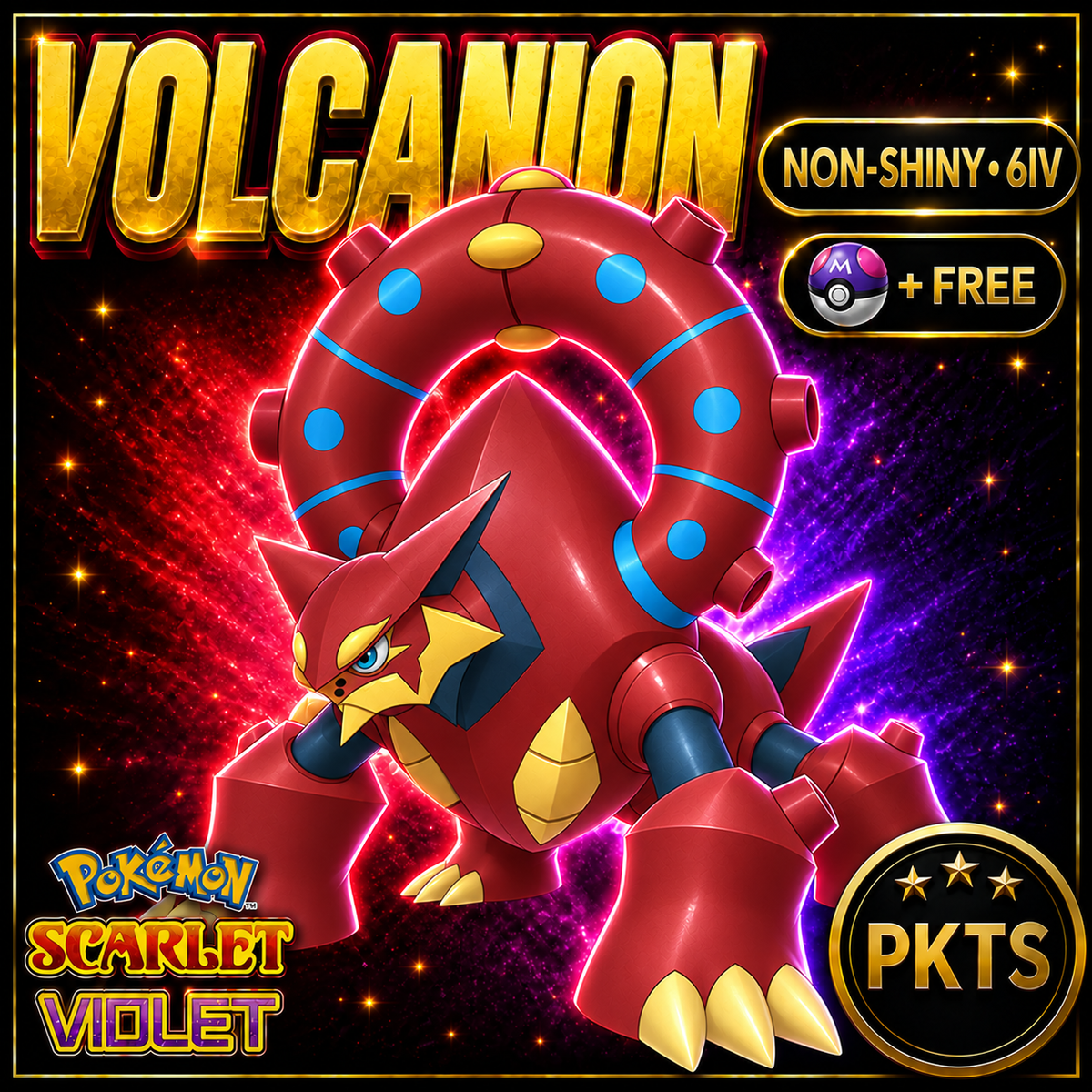 Non Shiny VOLCANION Pokémon Scarlet and Violet 6IV Pokemon Non Competitive Battle Ready Free Shiny Switch 2 — PKTS