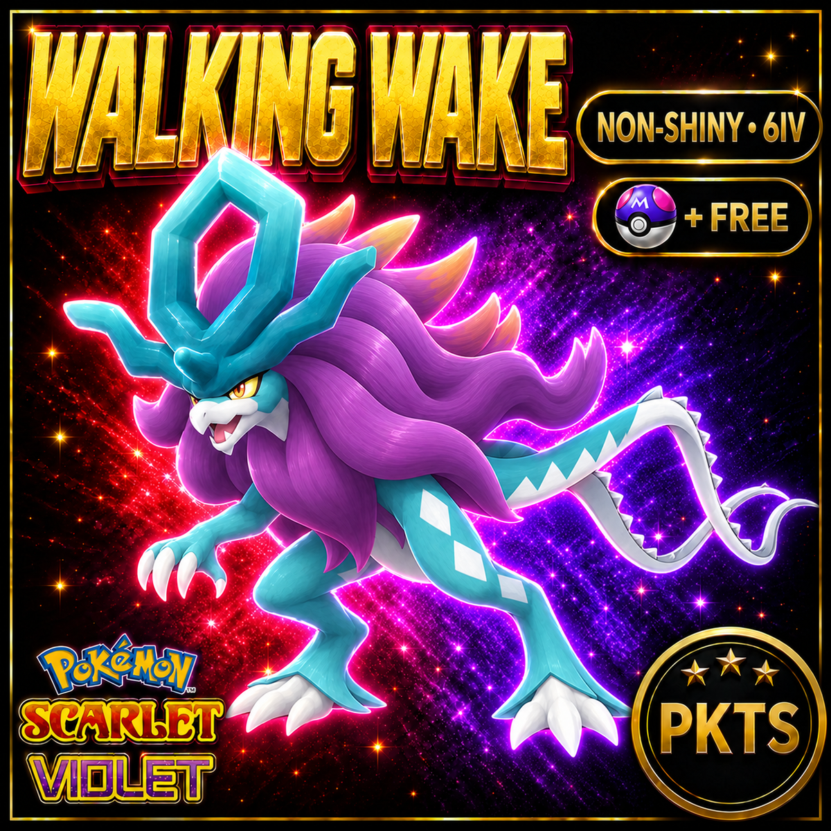 Non-shiny Walking Wake 6IV — Pokémon Scarlet Violet — PKTS