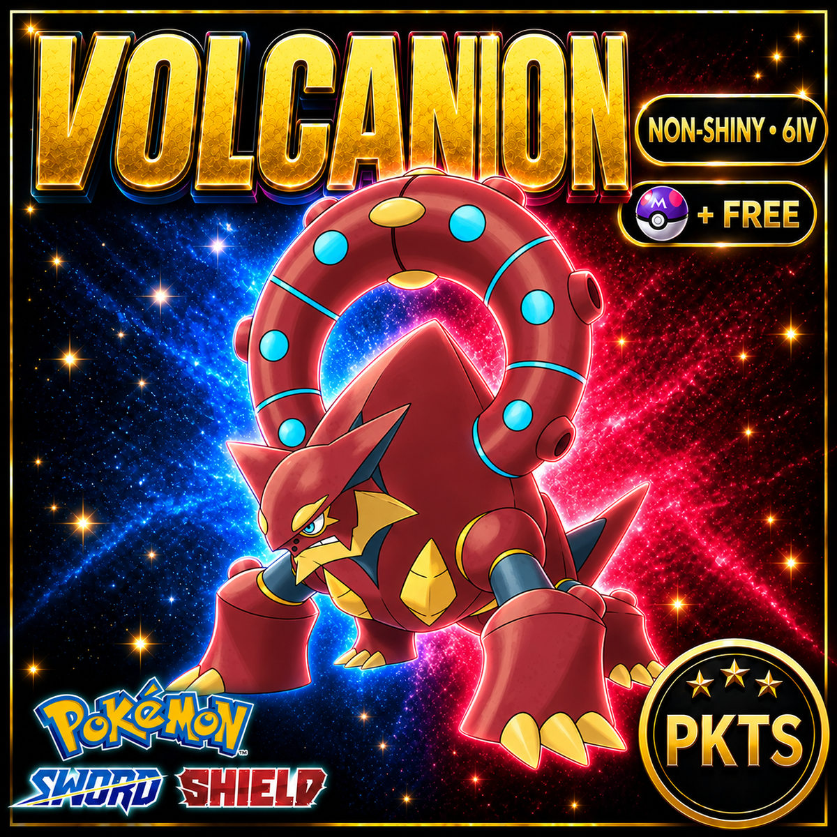 Non Shiny VOLCANION Pokemon Sword Shield 6IV Competitive Battle Ready — PKTS