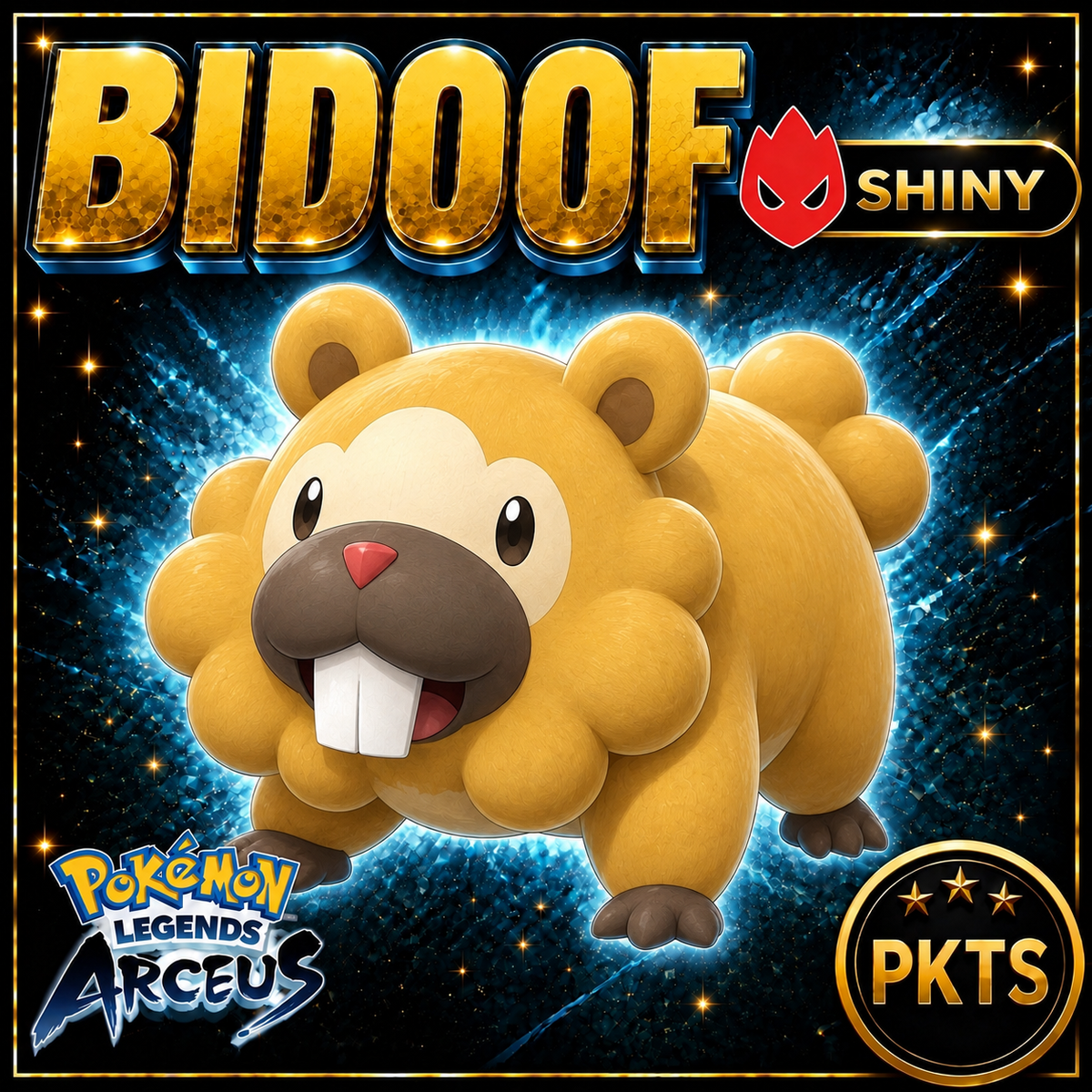 Shiny Alpha Bidoof Pokémon Legends Arceus - PKTS