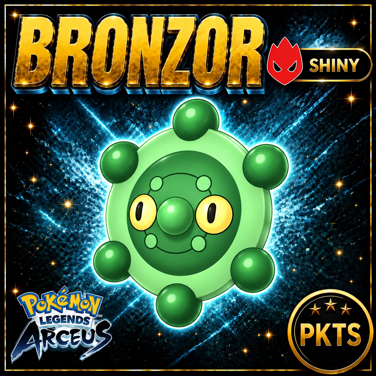 Shiny Alpha Bronzor Pokémon Legends Arceus - PKTS
