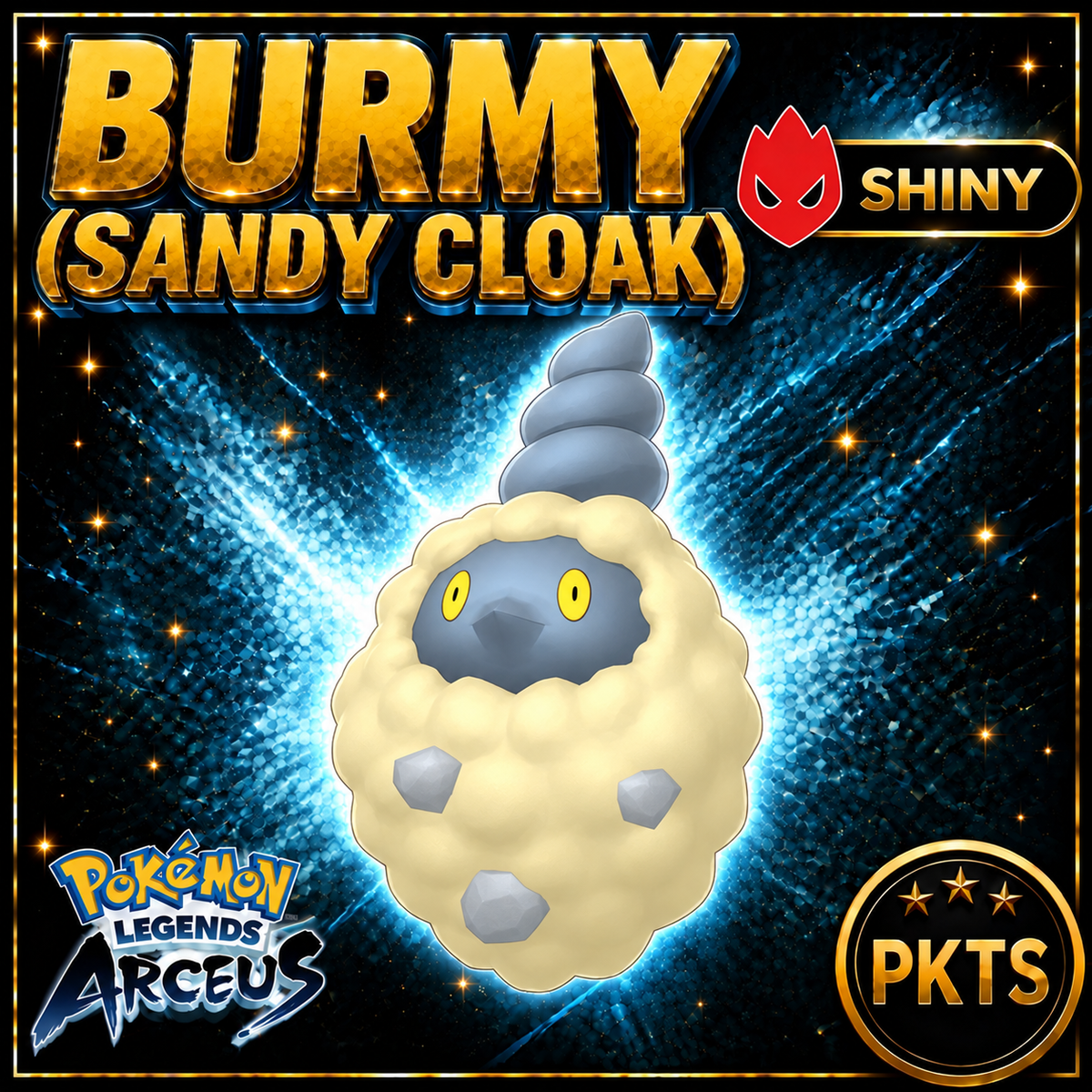 Shiny Alpha Burmy (Sandy Cloak) Pokémon Legends Arceus - PKTS