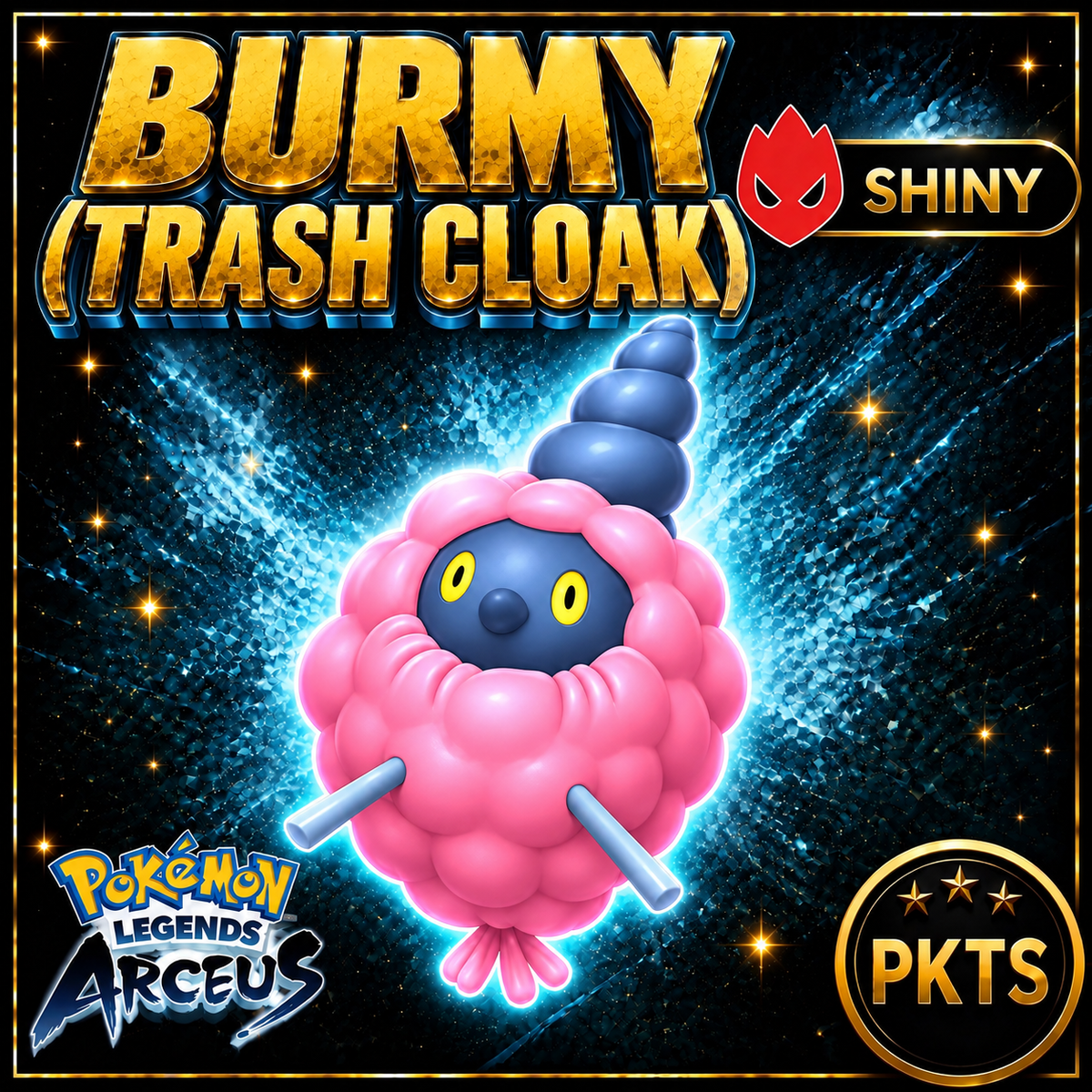 Shiny Alpha Burmy (Trash Cloak) Pokémon Legends Arceus - PKTS
