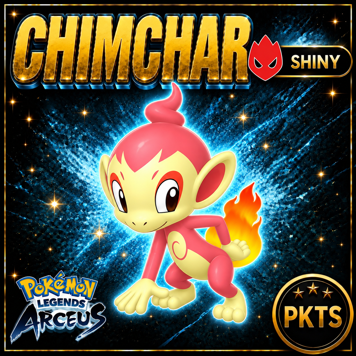 Shiny Alpha Chimchar Pokémon Legends Arceus - PKTS