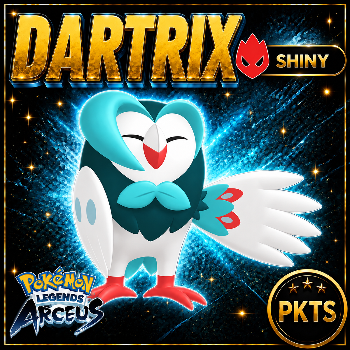 Shiny Alpha Dartrix Pokémon Legends Arceus - PKTS