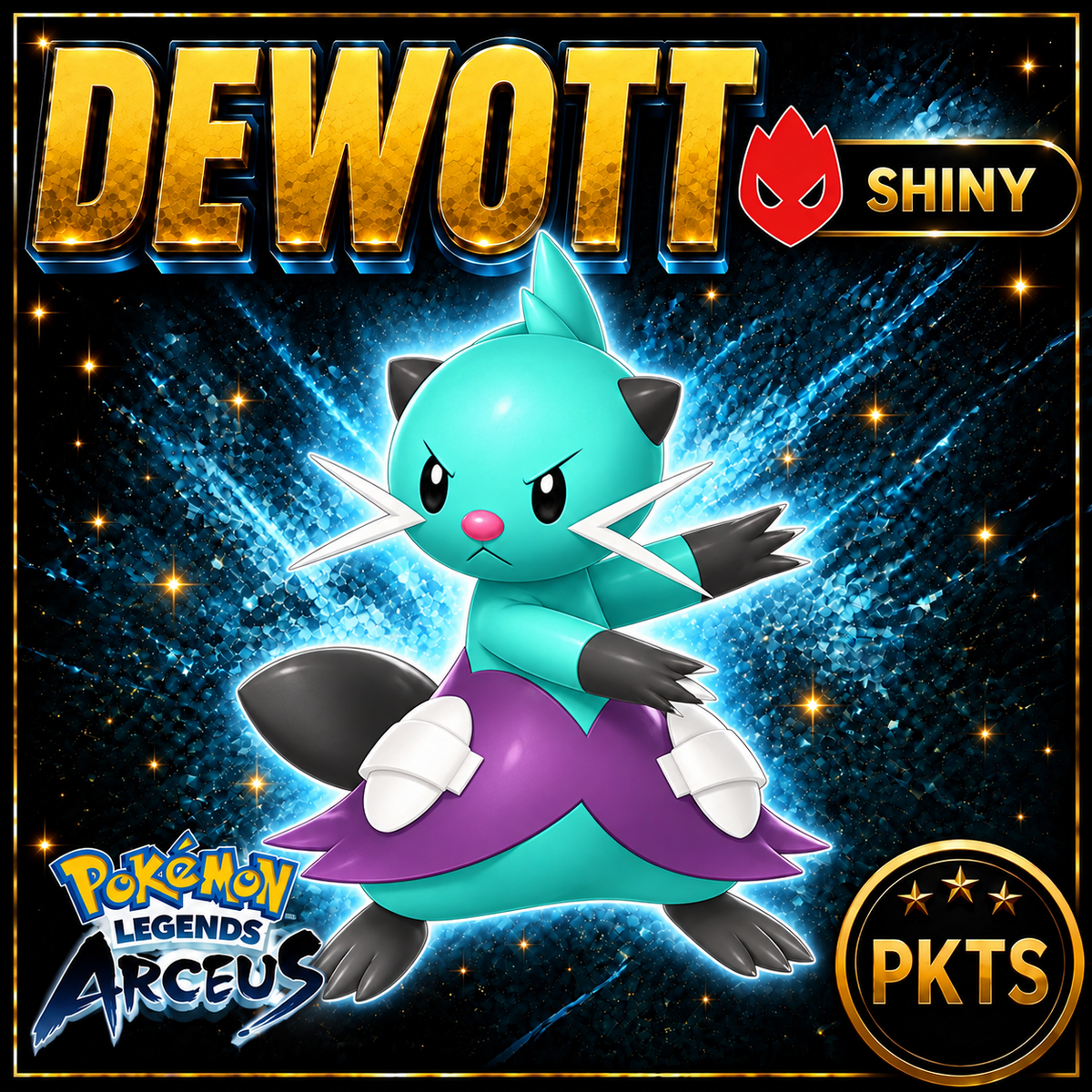 Shiny Alpha Dewott Pokémon Legends Arceus - PKTS