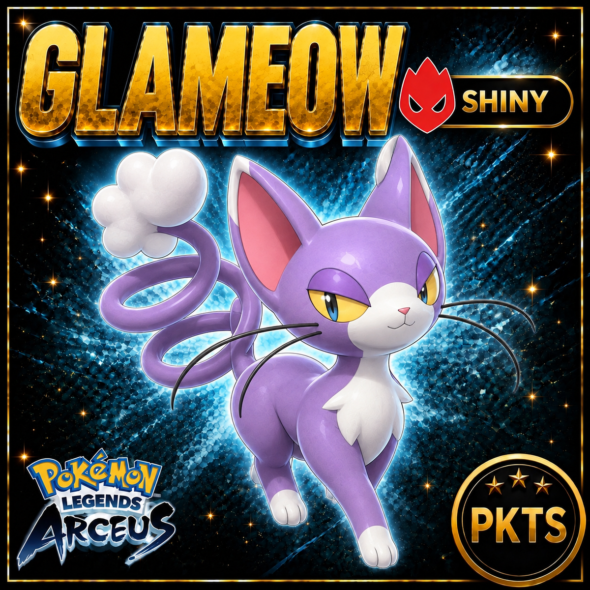 Shiny Alpha Glameow Pokémon Legends Arceus - PKTS