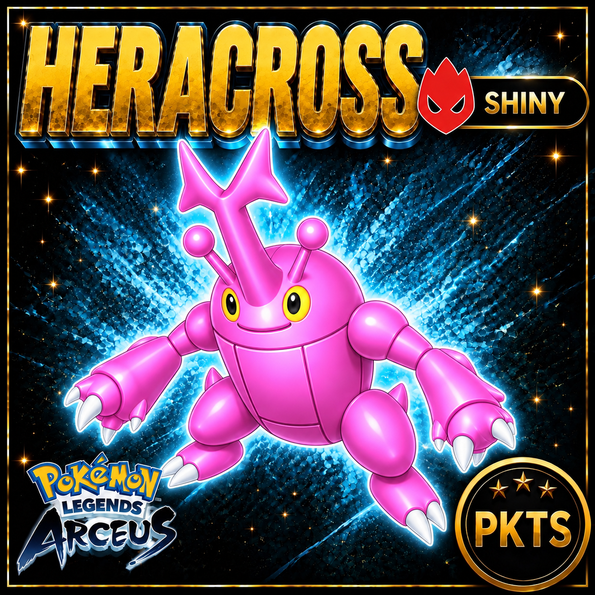 Shiny Alpha Heracross Pokémon Legends Arceus - PKTS