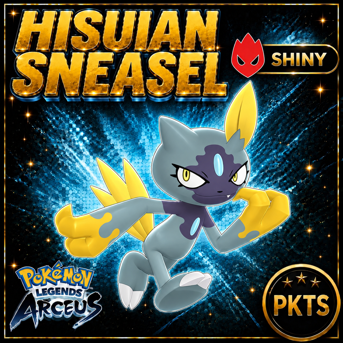 Shiny Alpha Hisuian Sneasel Pokémon Legends Arceus - PKTS