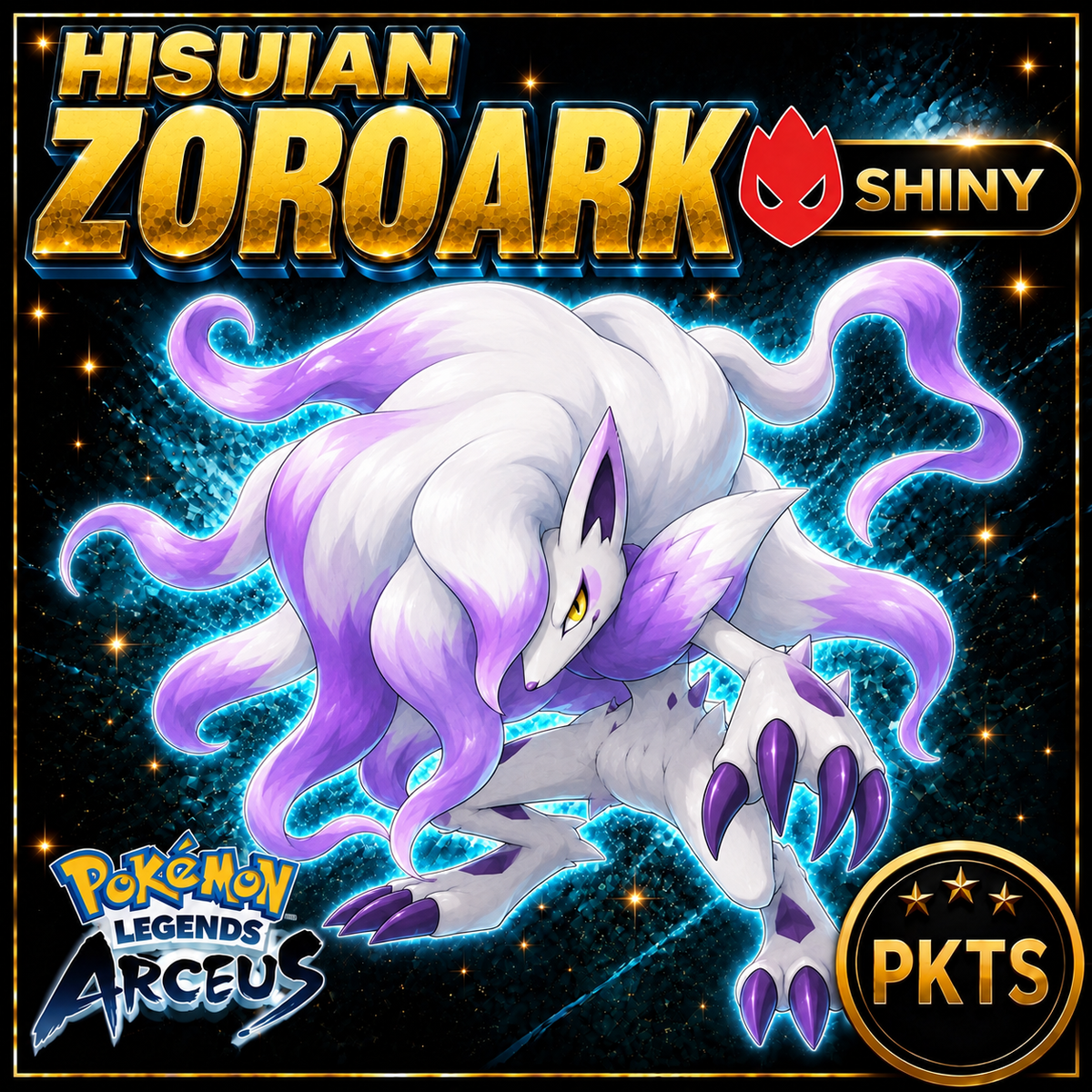 Shiny Alpha Hisuian Zoroark Pokémon Legends Arceus - PKTS