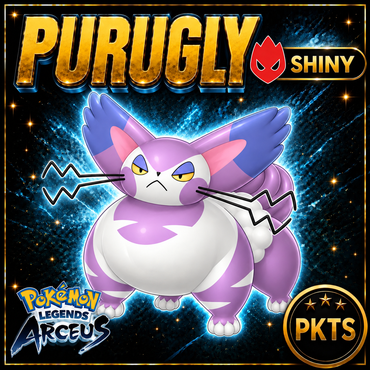 Shiny Alpha Purugly Pokémon Legends Arceus - PKTS