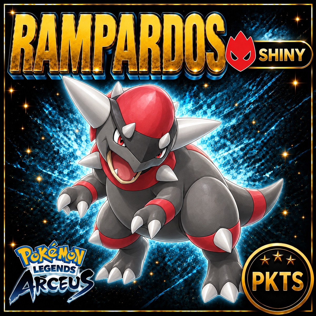 Shiny Alpha Rampardos Pokémon Legends Arceus - PKTS