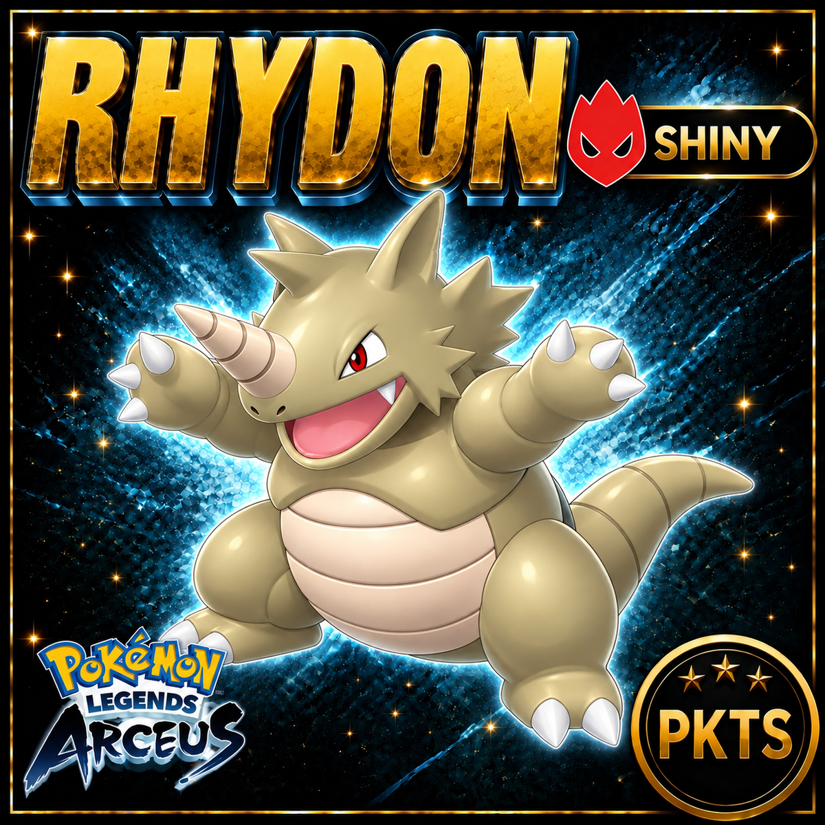 Shiny Alpha Rhydon Pokémon Legends Arceus - PKTS