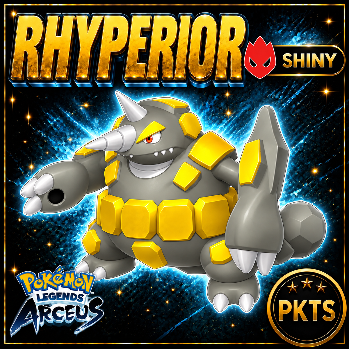 Shiny Alpha Rhyperior Pokémon Legends Arceus - PKTS