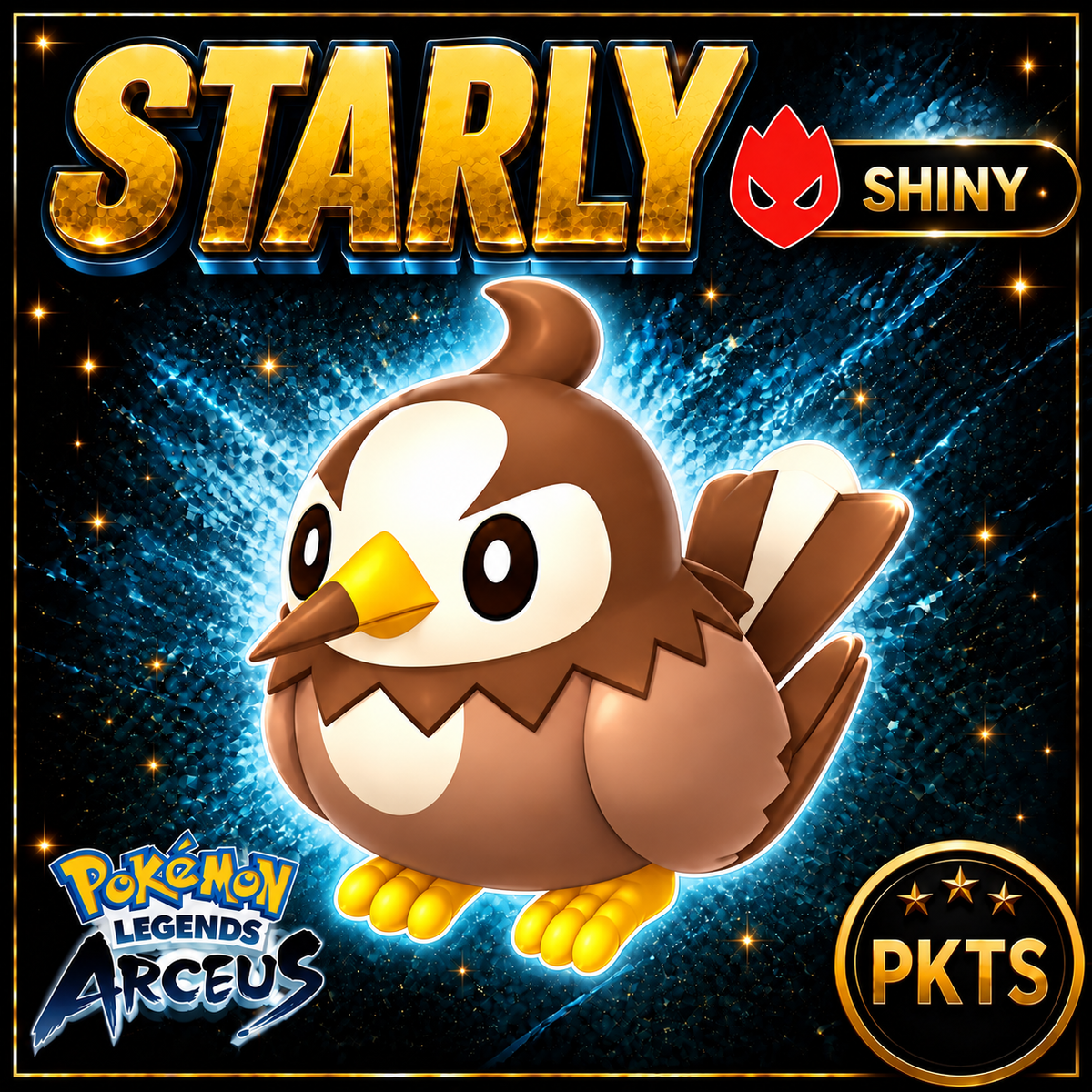 Shiny Alpha Starly Pokémon Legends Arceus - PKTS