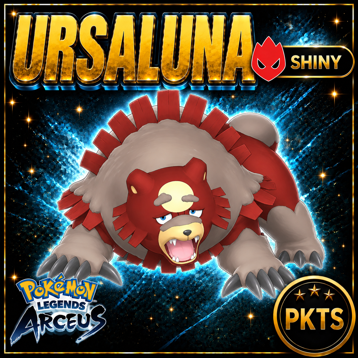 Shiny Alpha Ursaluna Pokémon Legends Arceus - PKTS