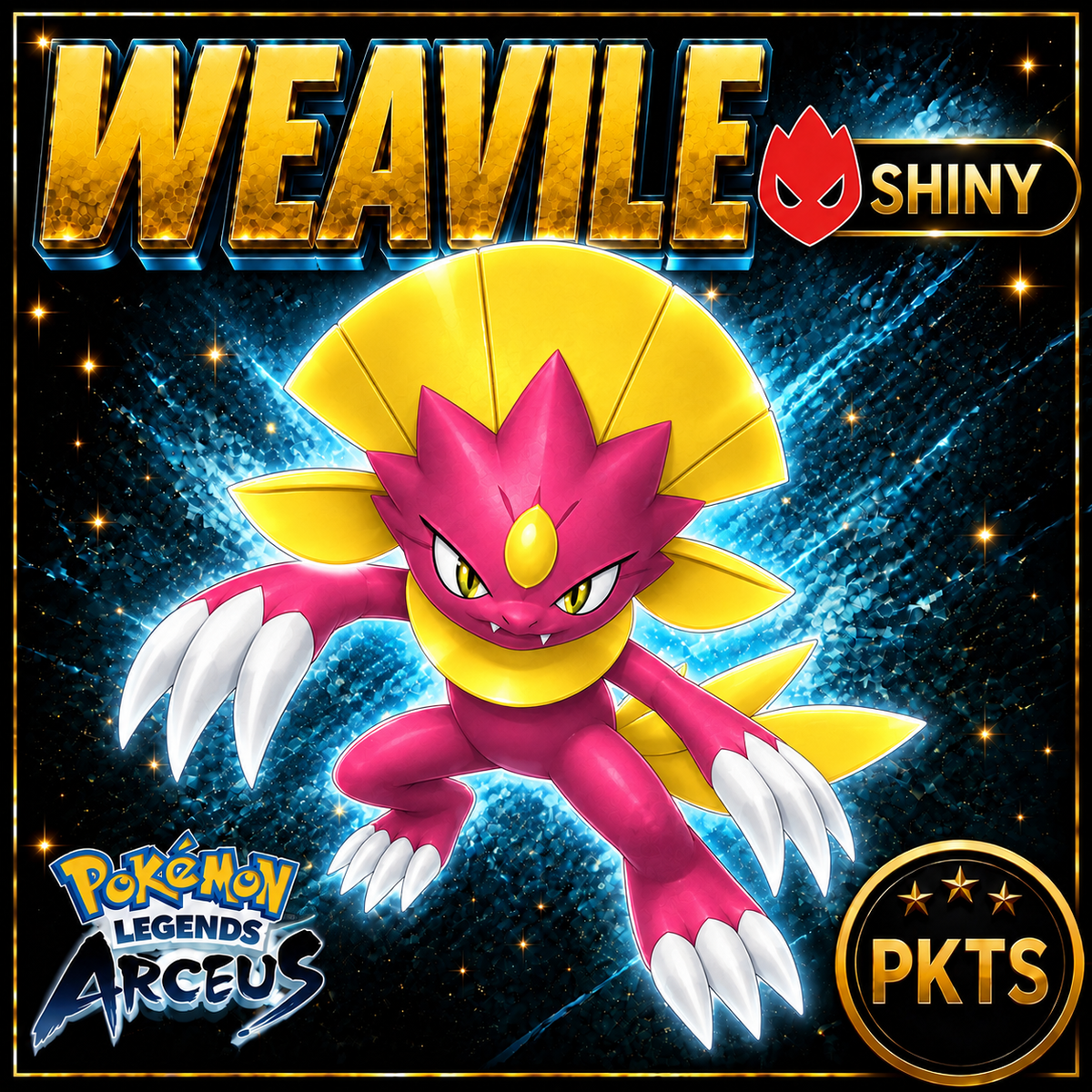 Shiny Alpha Weavile Pokémon Legends Arceus - PKTS