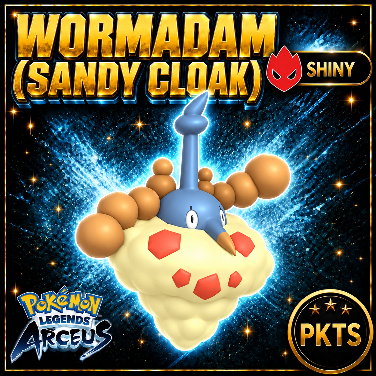 Shiny Alpha Wormadam (Sandy Cloak) Pokémon Legends Arceus - PKTS