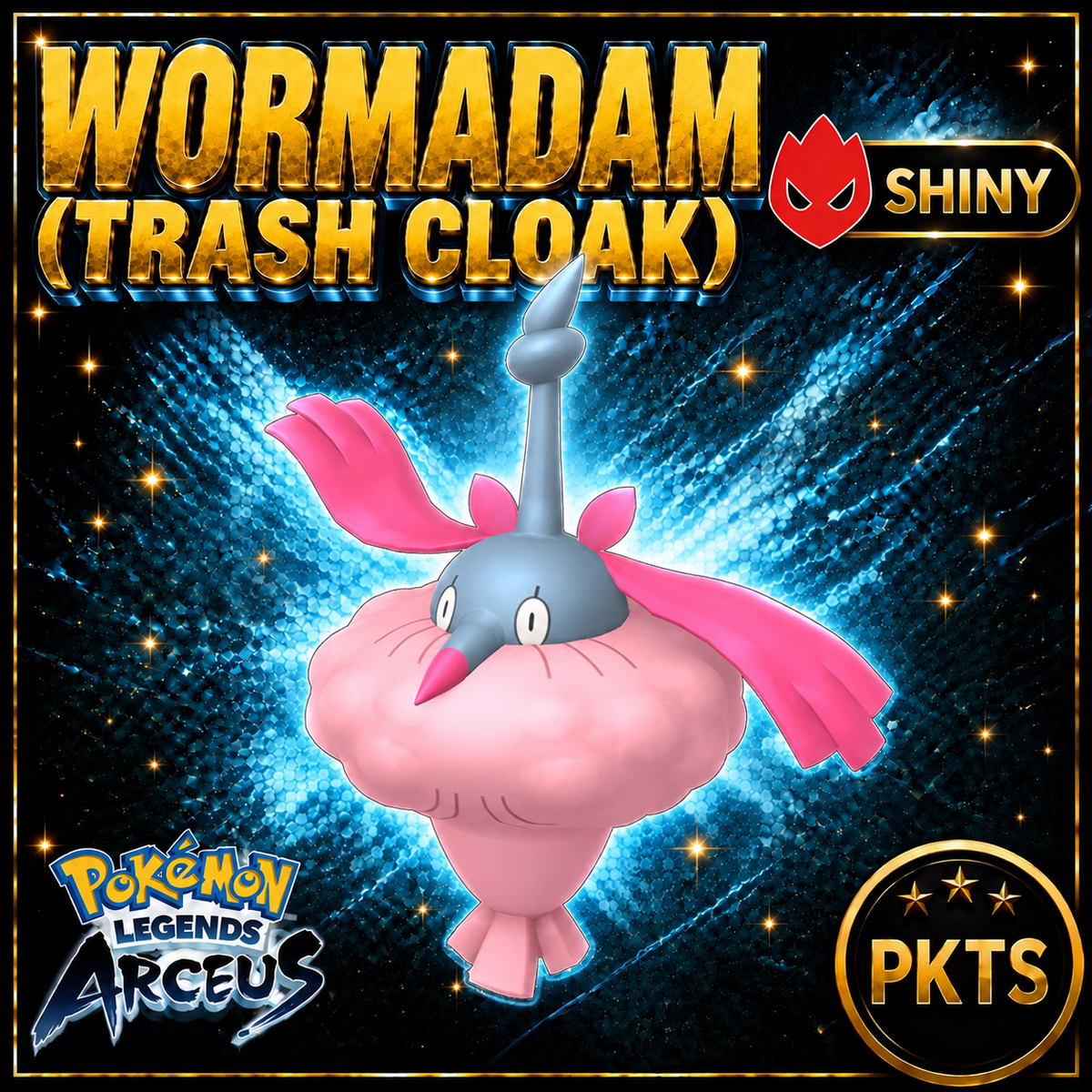 Shiny Alpha Wormadam (Trash Cloak) Pokémon Legends Arceus - PKTS