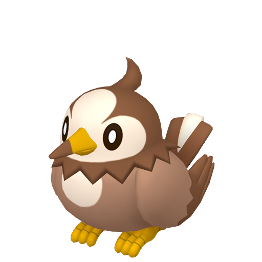 Shiny Starly — neutral Pokémon artwork | PKTS