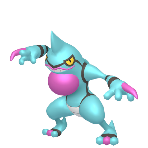 Shiny Toxicroak — neutral Pokémon artwork | PKTS