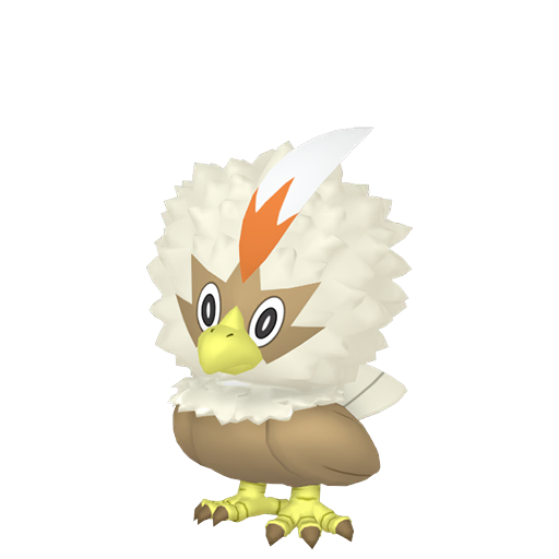 Shiny Rufflet — neutral Pokémon artwork | PKTS