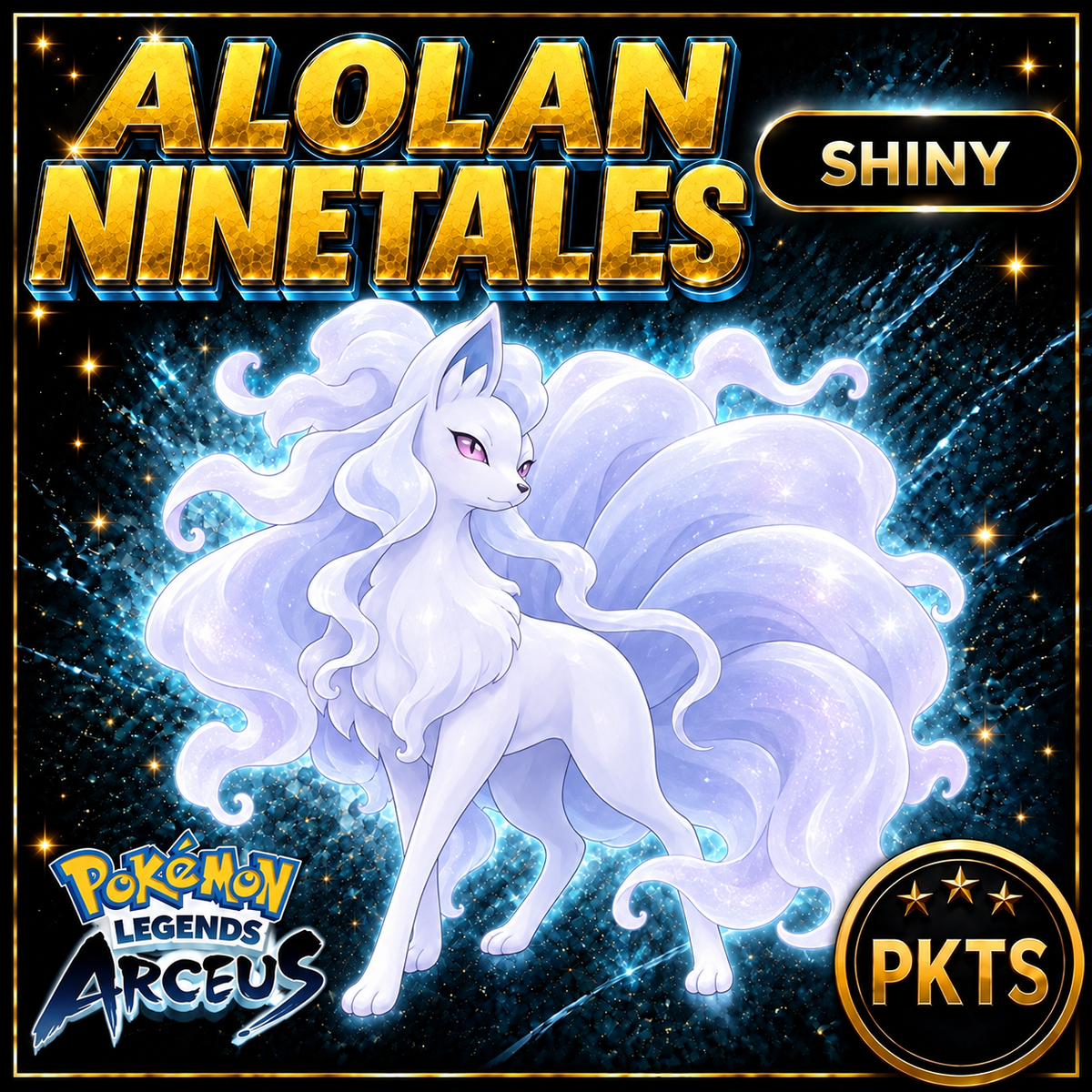 Shiny Alolan Ninetales Pokémon Legends Arceus - PKTS