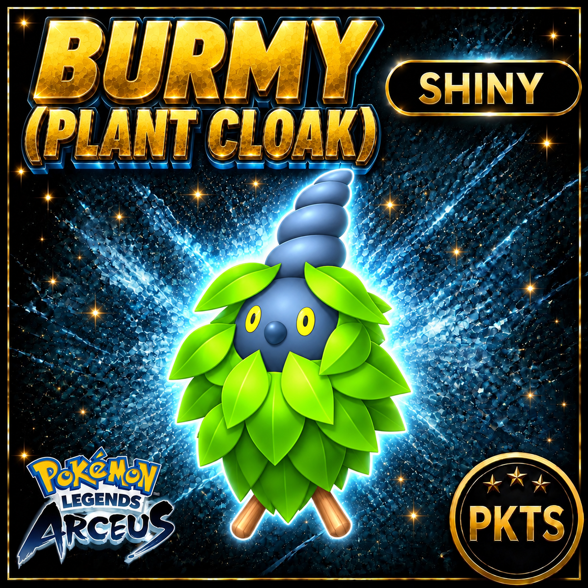 Shiny Burmy (Plant Cloak) Pokémon Legends Arceus - PKTS