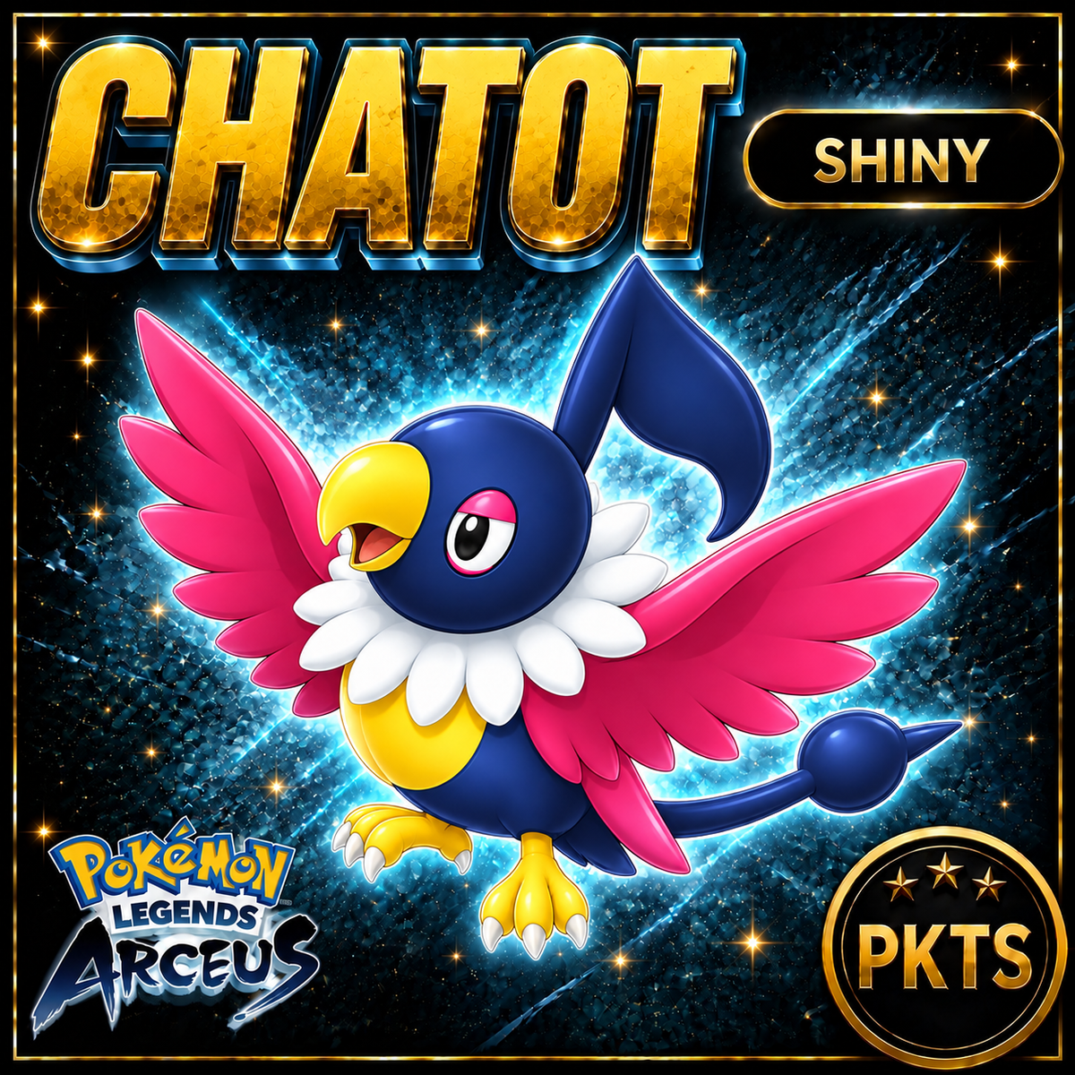 Shiny Alpha Chatot Pokémon Legends Arceus - PKTS